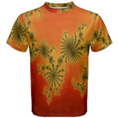 Decorative Fractal Spiral Men s Cotton Tee by Simbadda