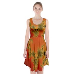 Decorative Fractal Spiral Racerback Midi Dress by Simbadda