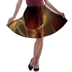 Fractal Image A-line Skater Skirt by Simbadda