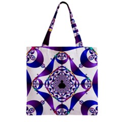 Ring Segments Zipper Grocery Tote Bag by Simbadda