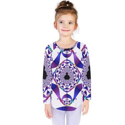 Ring Segments Kids  Long Sleeve Tee by Simbadda