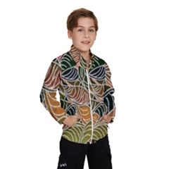 Floral Pattern Background Wind Breaker (kids) by Simbadda