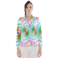 Decorative Fractal Spiral Wind Breaker (women) by Simbadda