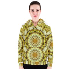 Fractal Flower Women s Zipper Hoodie by Simbadda