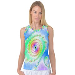 Decorative Fractal Spiral Women s Basketball Tank Top by Simbadda