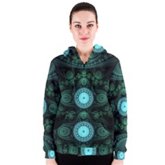 Grand Julian Fractal Women s Zipper Hoodie by Simbadda