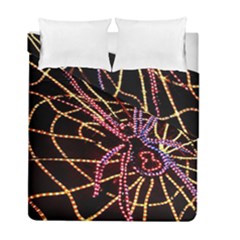 Black Widow Spider, Yellow Web Duvet Cover Double Side (full/ Double Size) by Simbadda