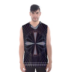 Fractal Rays Men s Basketball Tank Top by Simbadda