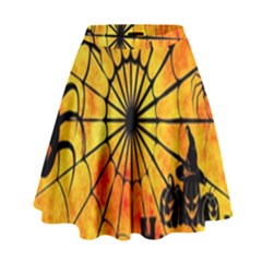 Halloween Weird  Surreal Atmosphere High Waist Skirt by Simbadda