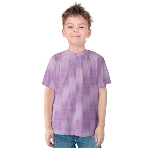 Purple Pattern Kids  Cotton Tee by Valentinaart