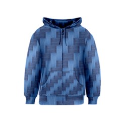 Blue Pattern Kids  Zipper Hoodie by Valentinaart