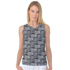 Gray Pattern Women s Basketball Tank Top by Valentinaart