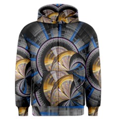 Fractal Tech Disc Background Men s Zipper Hoodie by Simbadda