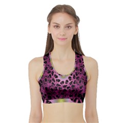 Cool Fractal Sports Bra With Border by Simbadda