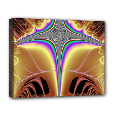 Symmetric Fractal Deluxe Canvas 20  X 16   by Simbadda