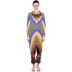 Symmetric Fractal Hooded Jumpsuit (ladies)  by Simbadda