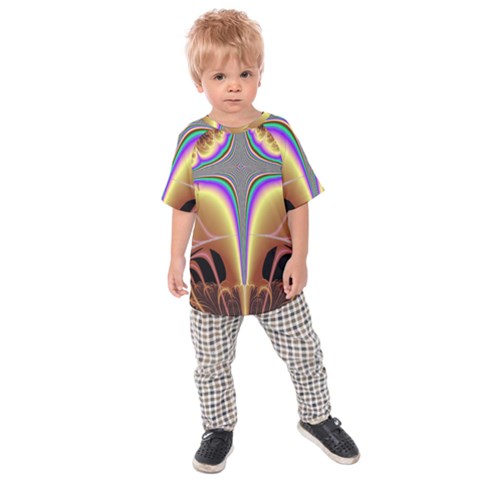 Symmetric Fractal Kids  Raglan Tee by Simbadda