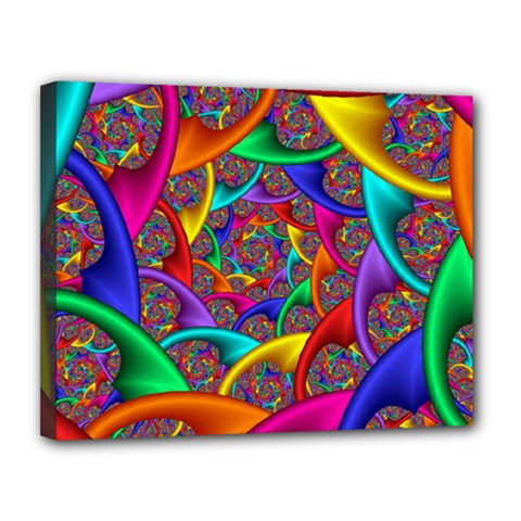 Color Spiral Canvas 14  X 11  by Simbadda