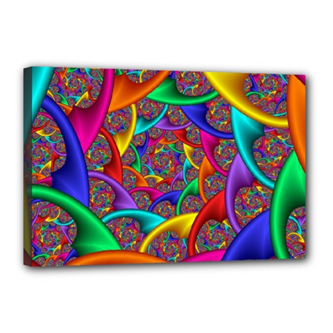 Color Spiral Canvas 18  X 12  by Simbadda