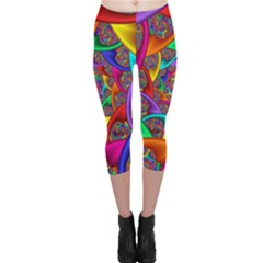 Color Spiral Capri Leggings  by Simbadda