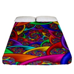 Color Spiral Fitted Sheet (king Size) by Simbadda