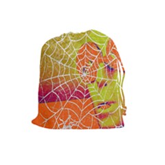 Orange Guy Spider Web Drawstring Pouches (large)  by Simbadda