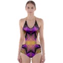 Pattern Design Geometric Decoration Cut-Out One Piece Swimsuit View1