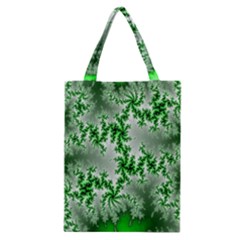 Green Fractal Background Classic Tote Bag by Simbadda