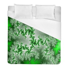 Green Fractal Background Duvet Cover (full/ Double Size) by Simbadda