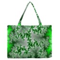 Green Fractal Background Medium Zipper Tote Bag View1