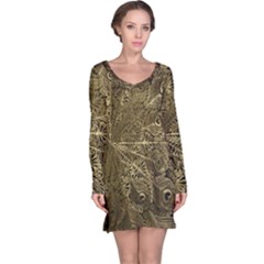 Peacock Metal Tray Long Sleeve Nightdress by Simbadda