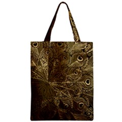 Peacock Metal Tray Zipper Classic Tote Bag by Simbadda