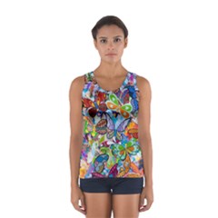 Color Butterfly Texture Women s Sport Tank Top  by Simbadda