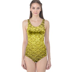 Patterns Gold Textures One Piece Swimsuit by Simbadda