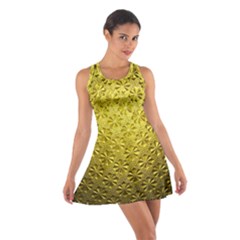 Patterns Gold Textures Cotton Racerback Dress by Simbadda