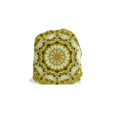 Fractal Flower Drawstring Pouches (small)  by Simbadda