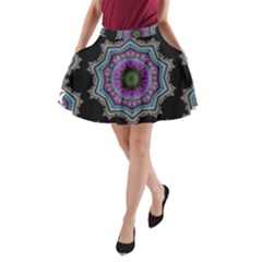 Fractal Lace A-line Pocket Skirt by Simbadda