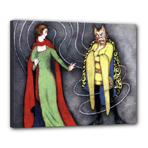 Beauty And The Beast Canvas 20  X 16  by athenastemple