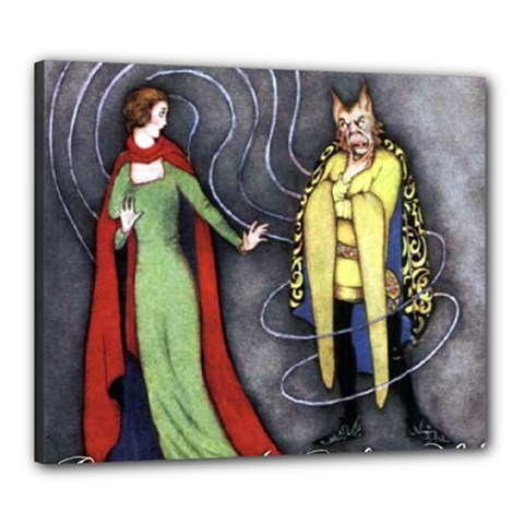 Beauty And The Beast Canvas 24  X 20  by athenastemple