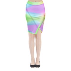 Abstract Background Colorful Midi Wrap Pencil Skirt by Simbadda