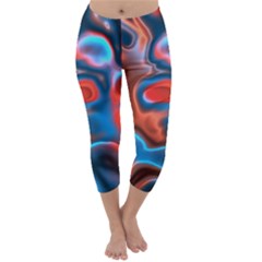 Abstract Fractal Capri Winter Leggings  by Simbadda