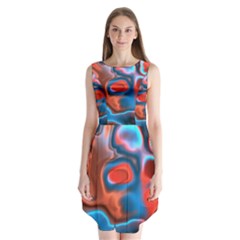 Abstract Fractal Sleeveless Chiffon Dress   by Simbadda