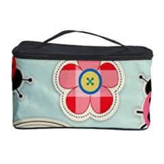 Buttons & Ladybugs Cute Cosmetic Storage Case by Simbadda