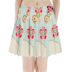 Buttons & Ladybugs Cute Pleated Mini Skirt by Simbadda