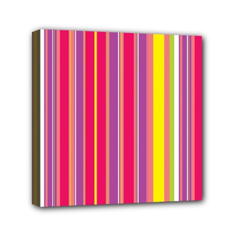 Stripes Colorful Background Mini Canvas 6  X 6  by Simbadda