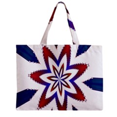 Fractal Flower Zipper Mini Tote Bag by Simbadda