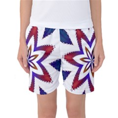 Fractal Flower Women s Basketball Shorts by Simbadda