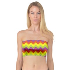 Colorful Zigzag Stripes Background Bandeau Top by Simbadda