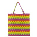 Colorful Zigzag Stripes Background Grocery Tote Bag View1