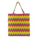 Colorful Zigzag Stripes Background Grocery Tote Bag View2